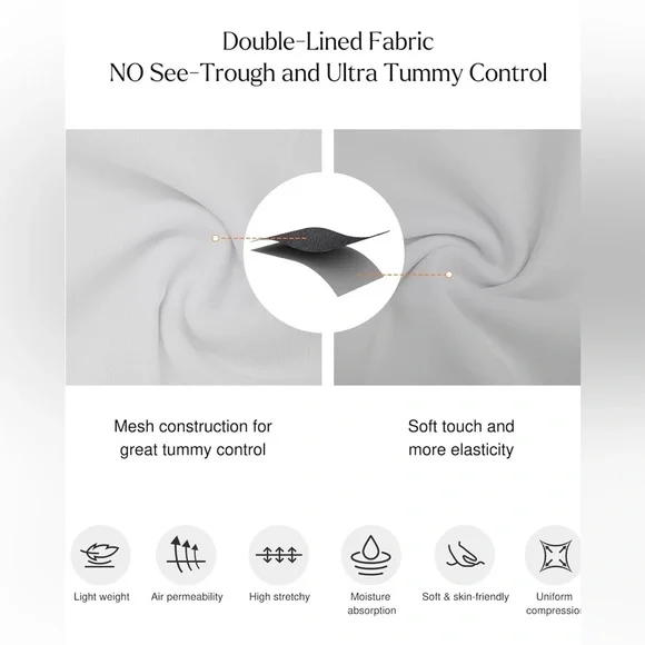 Popilush Shapewear Bodysuits for Women Tummy Control Shapewear Deep V Corset - Picture 4 of 9